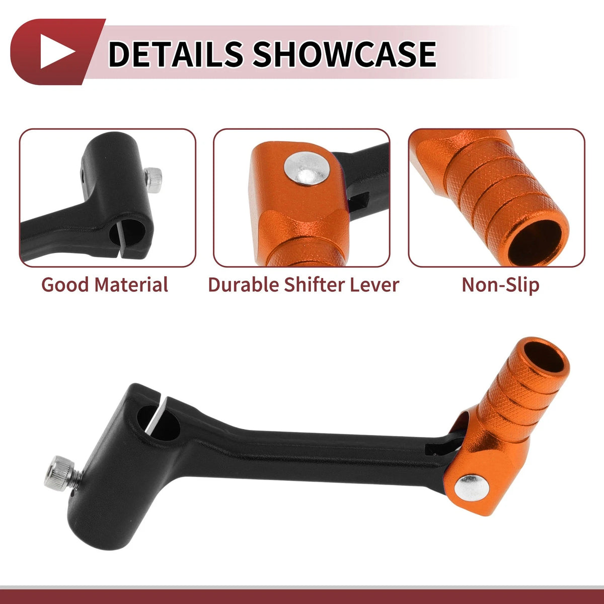 Folding Motorcycle Gear Shifter Lever Black Orange for Bosuer Cheetah