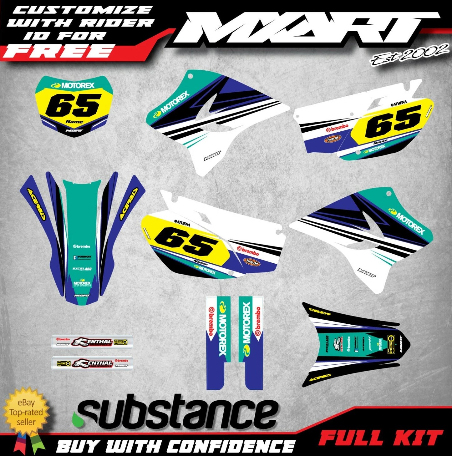 Custom Graphic Kit STRIKE STYLE for Yamaha TTR 230 Decals Stickers (2005-2020)