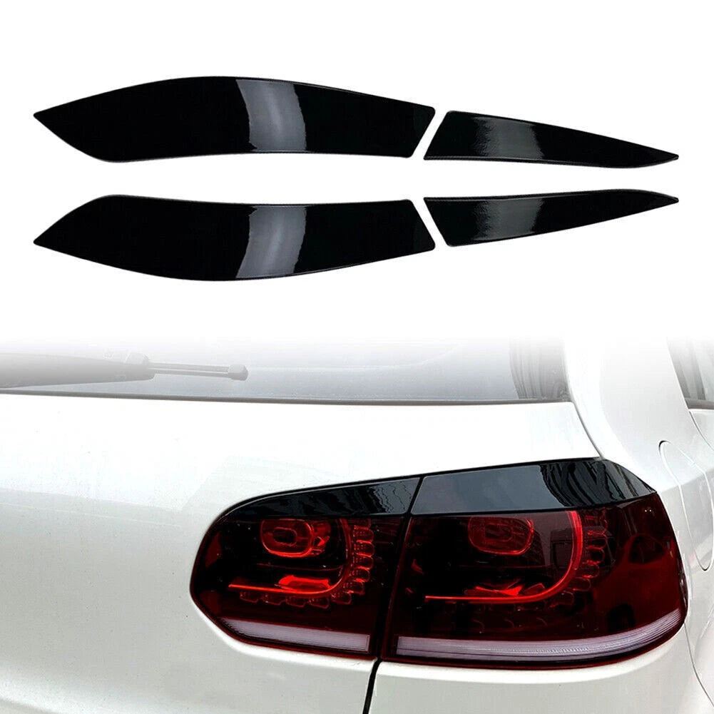 Rear Tail Light Eyebrow Cover Trim for VW Golf 6 MK6 2008-2013 Glossy Black