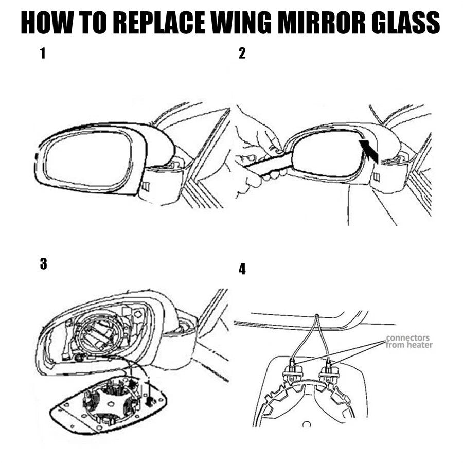 Heated Mirror Glass Left Driver Side for Lexus RX300 RX330 RX350 RX400H (2003-2008)