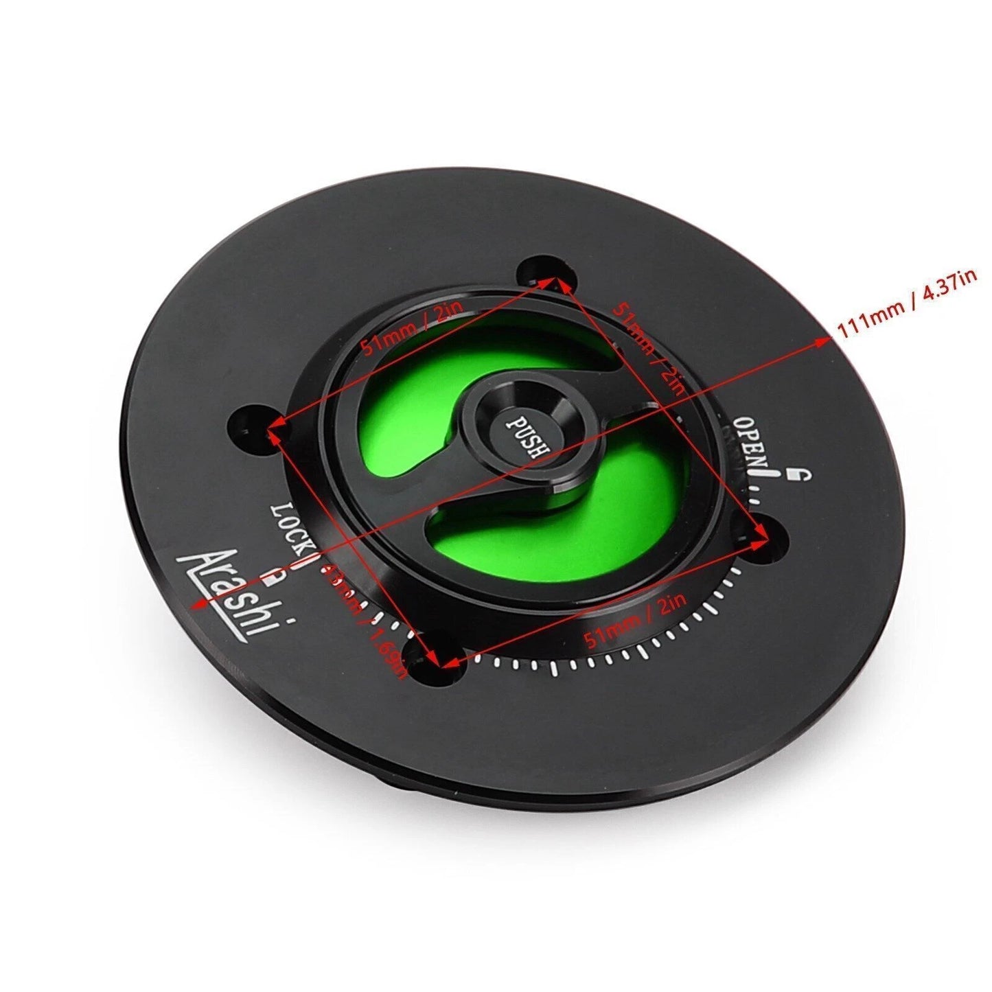 Fuel Tank Cap Green for Kawasaki Ninja 400, EX 400 (2018-2019)