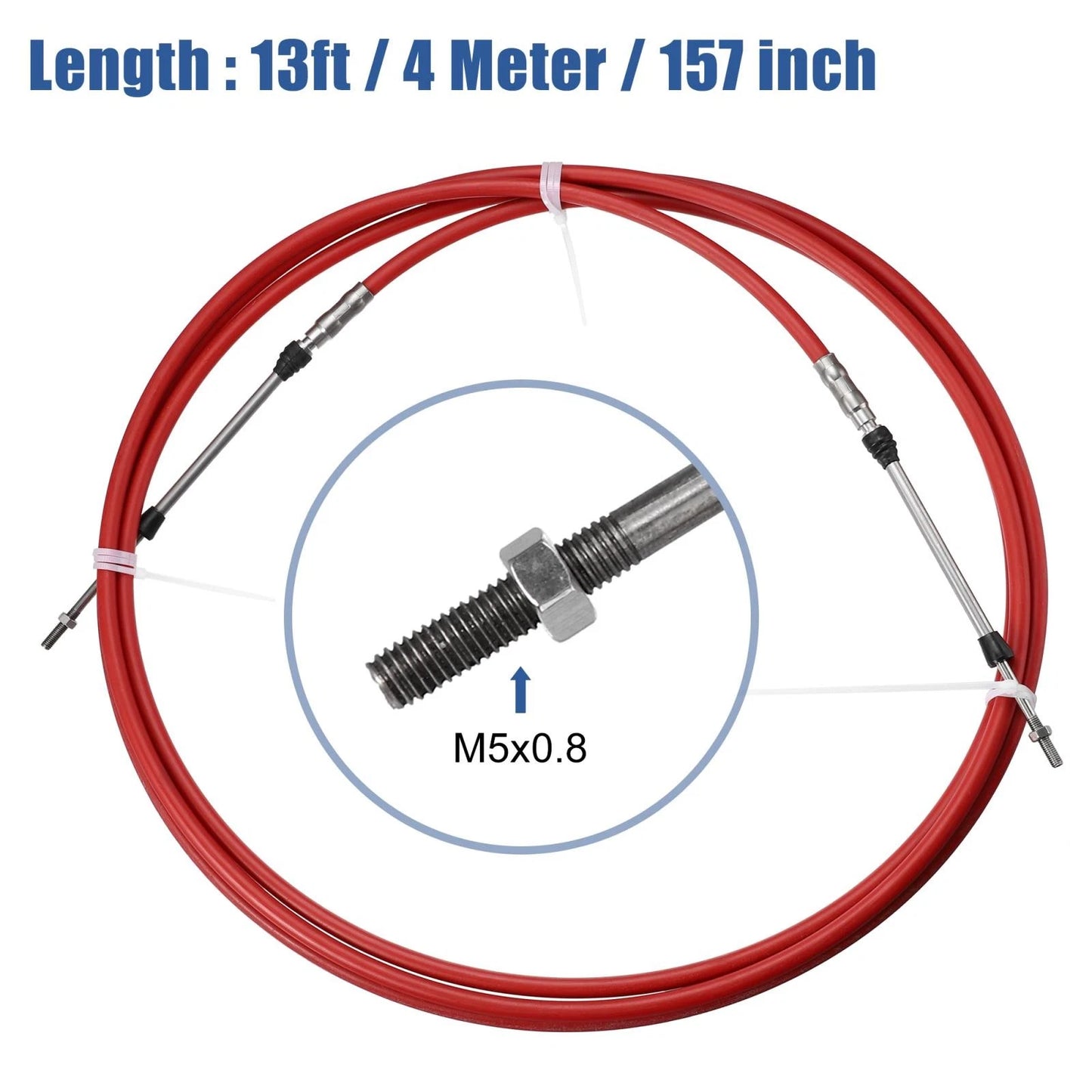 Remote Control Box Cable / 13ft 157 Inch / Marine Type Shift 1pcs for Yamaha