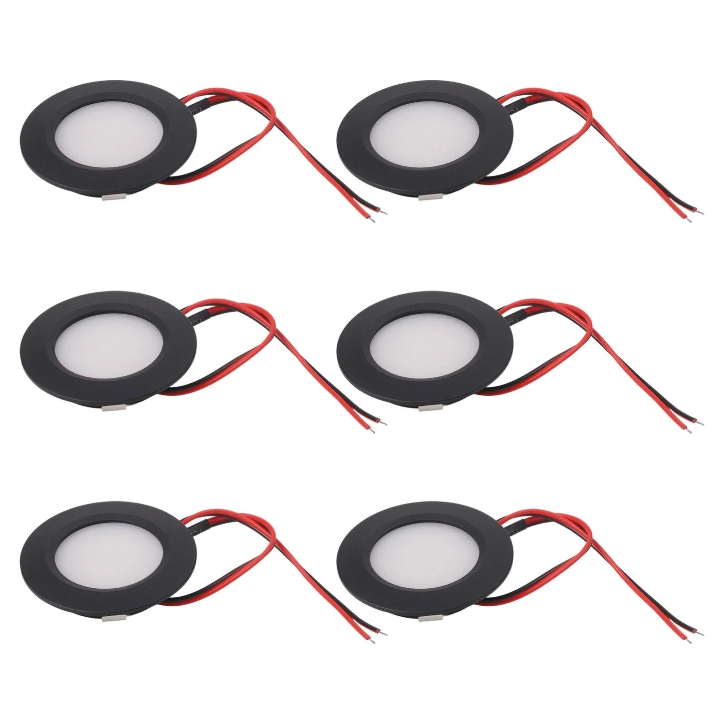 6 Warm White LED Recessed Lights for Boat 12V 3W Energy Saving Design