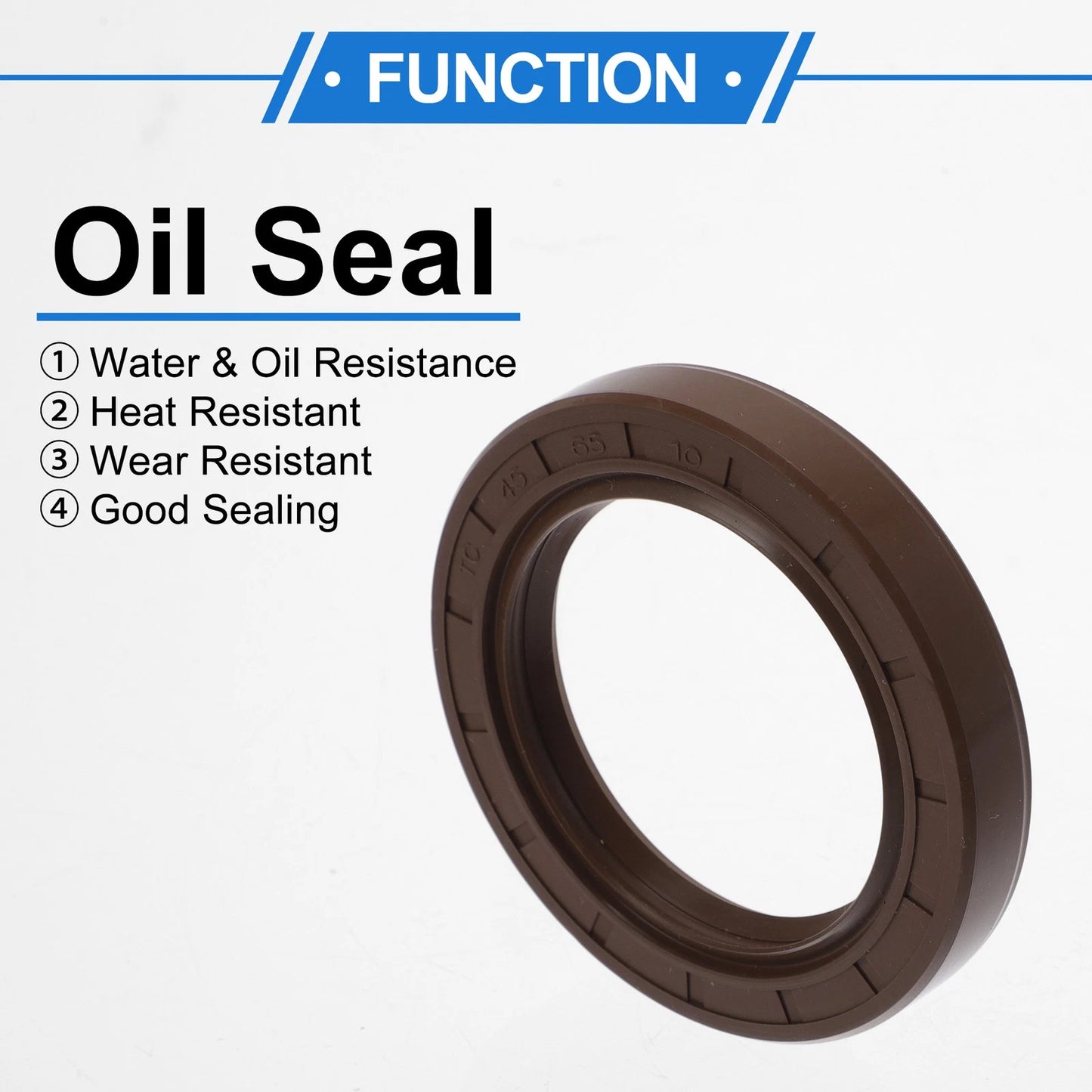 Oil Seal 2 x 45x65x10mm Seal Ring Rotary Shaft Seal FKM Rubber for Make Model