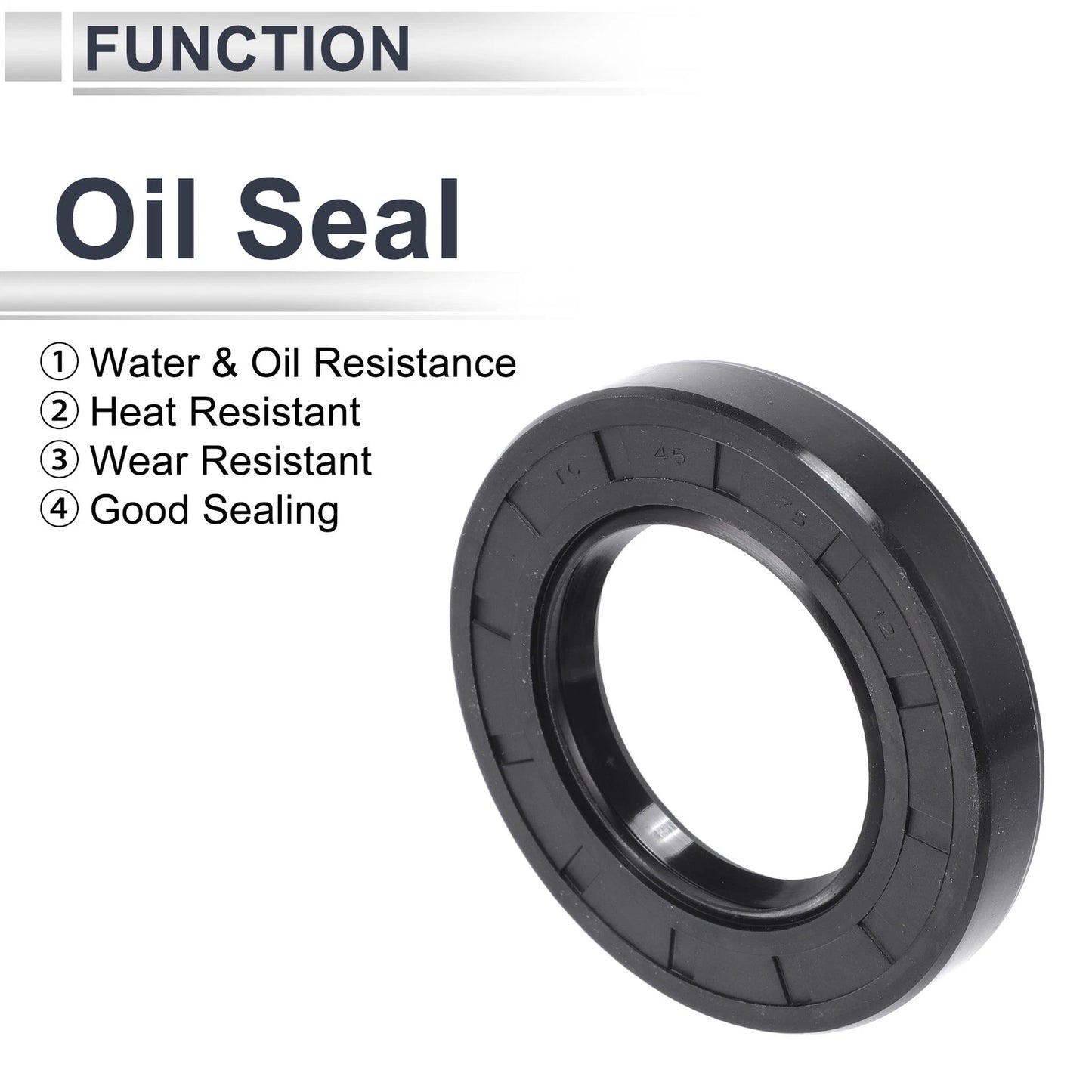 Oil Seal 45x75x12mm 5 Pcs NBR Rubber Seal Ring Rotary Shaft for MakeModel