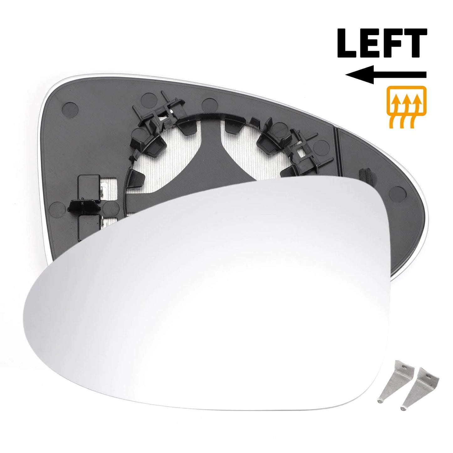 Left Side White Mirror Glass w/ Back Heated for Porsche Macan (2014 - 2018)