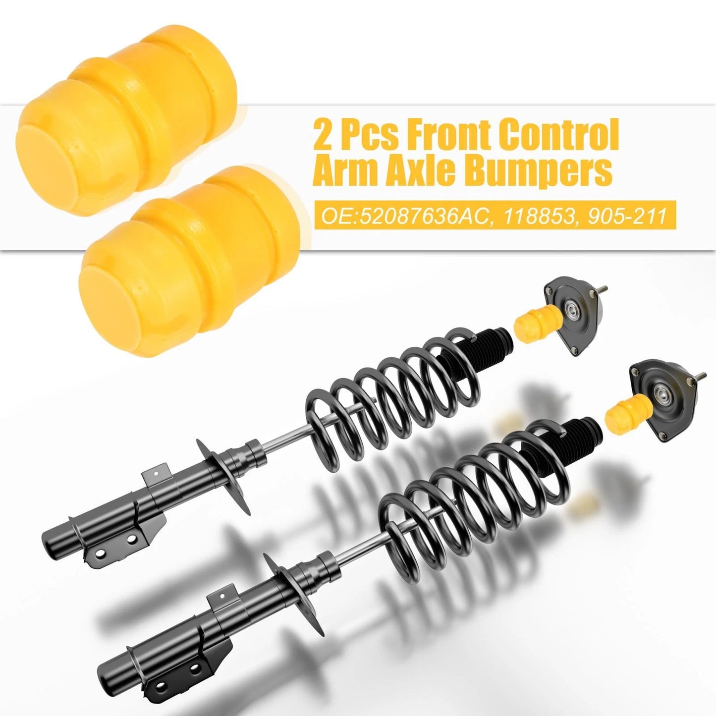 2 x Front Control Arm Axle Bumpers for Dodge Ram 3500 (1994-2002)