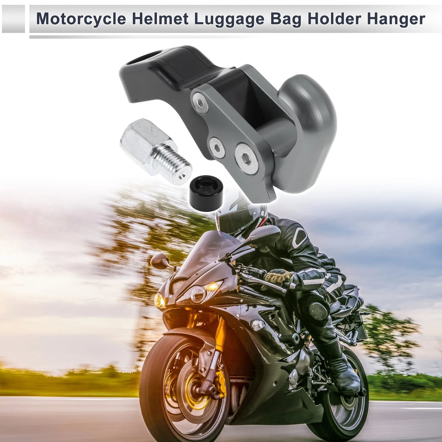 Slope Handle with Hook for Motorcycle Hanging Hook Titanium