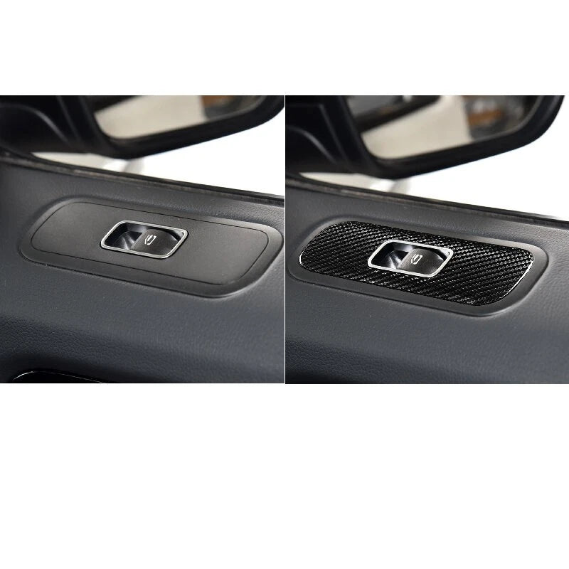 Real Carbon Fiber Window Lift Panel Cover Trim for Benz G500 G63 W464 2019-2023