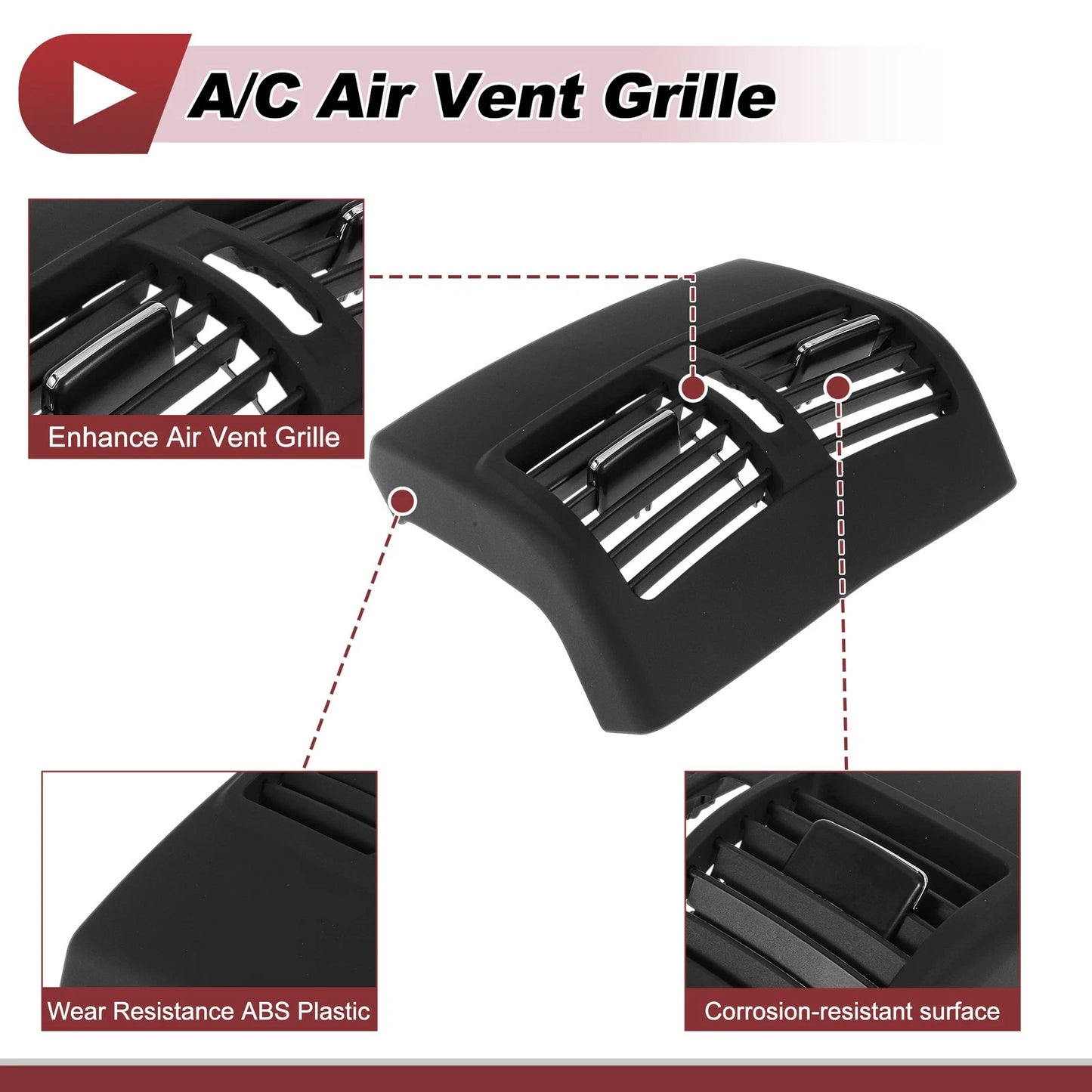 Rear Center Console Air Outlet Vent Grille for Mercedes-Benz (2016-2023)