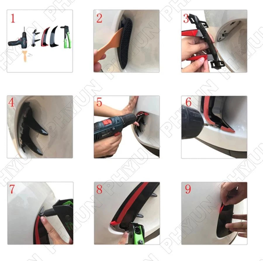 Rear Bumper Trim Lip Spoiler Stickers for A-Class A160 A250 A35 AMG (2013-2023)