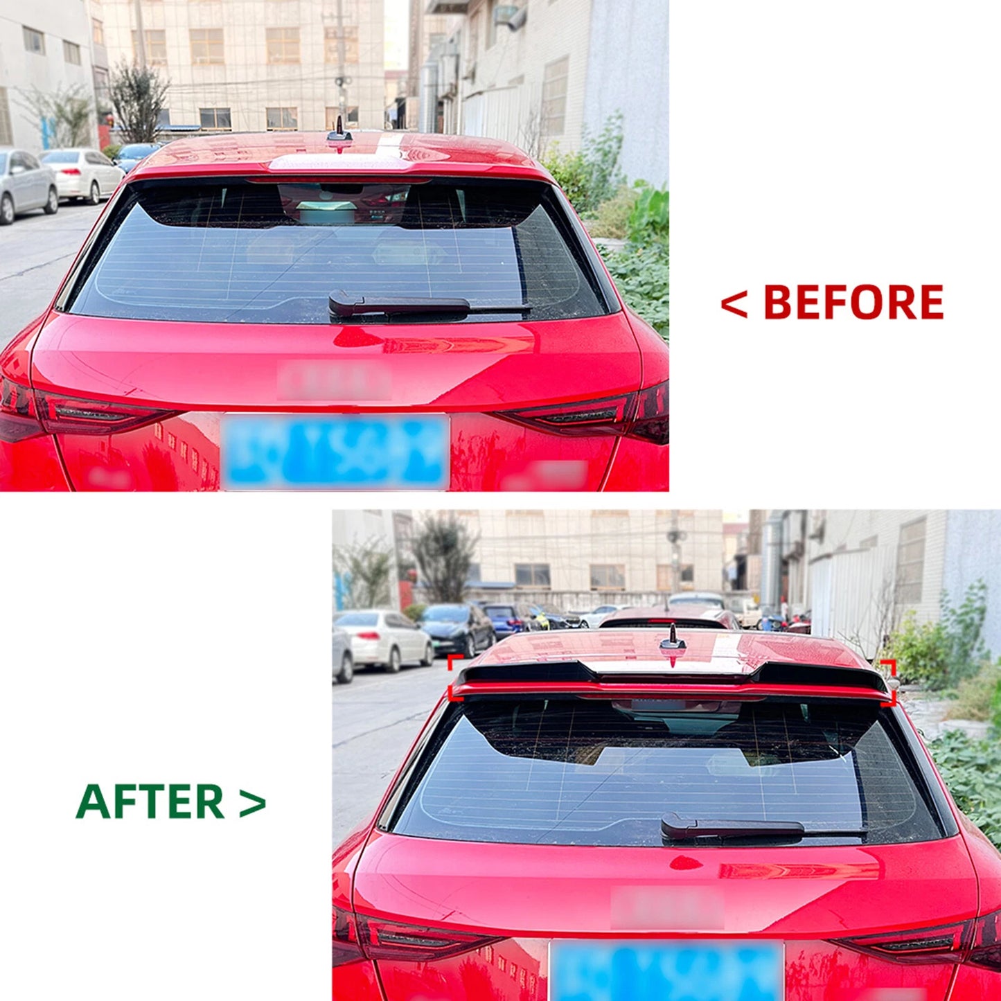 Rear Spoiler Lip for Audi A3 8Y Hatchback (2021-2024) Gloss Black