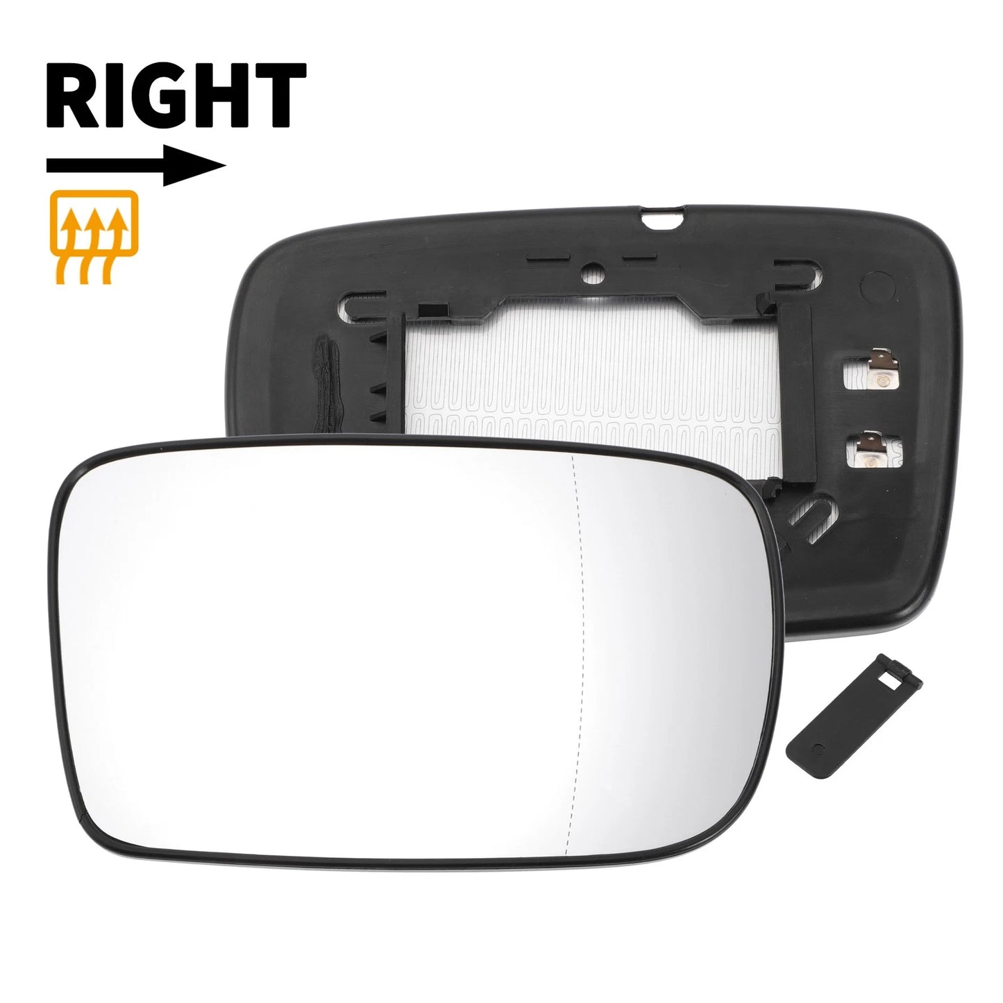 Right Side Heated White Mirror Glass for Toyota Corolla (1995-2002)