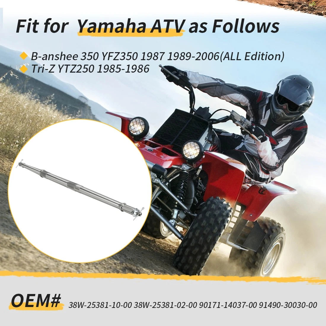 Rear Axle Shaft Nuts for Yamaha Tri-Z YTZ250 (1985–1986)