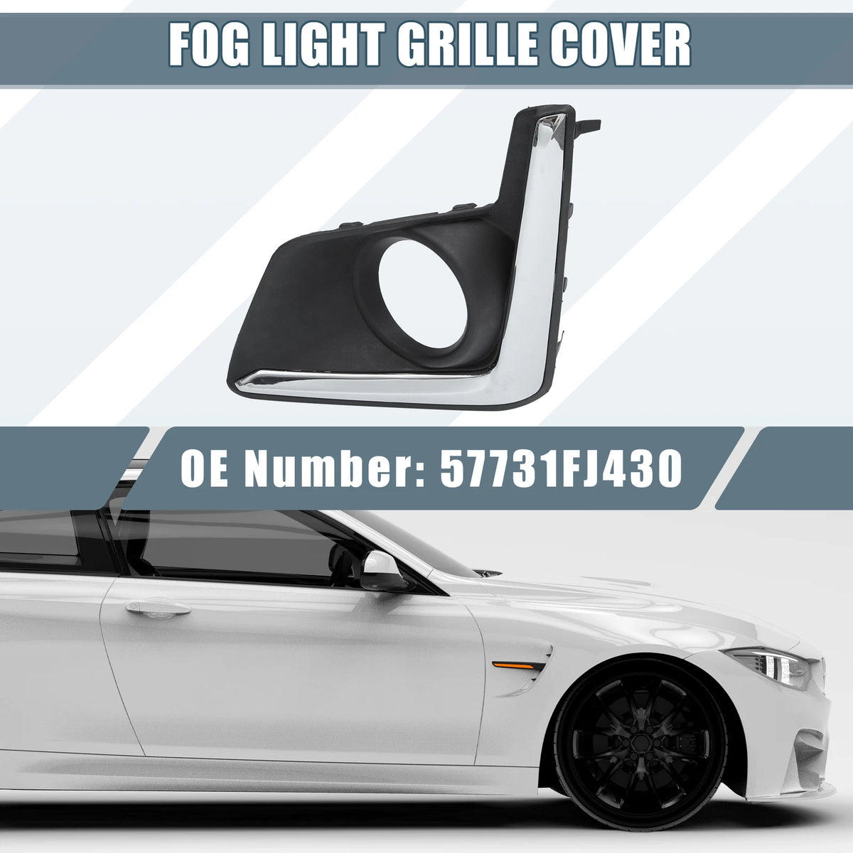 Front Left Fog Light Grille Cover for Subaru XV Crosstrek (2013-2023)