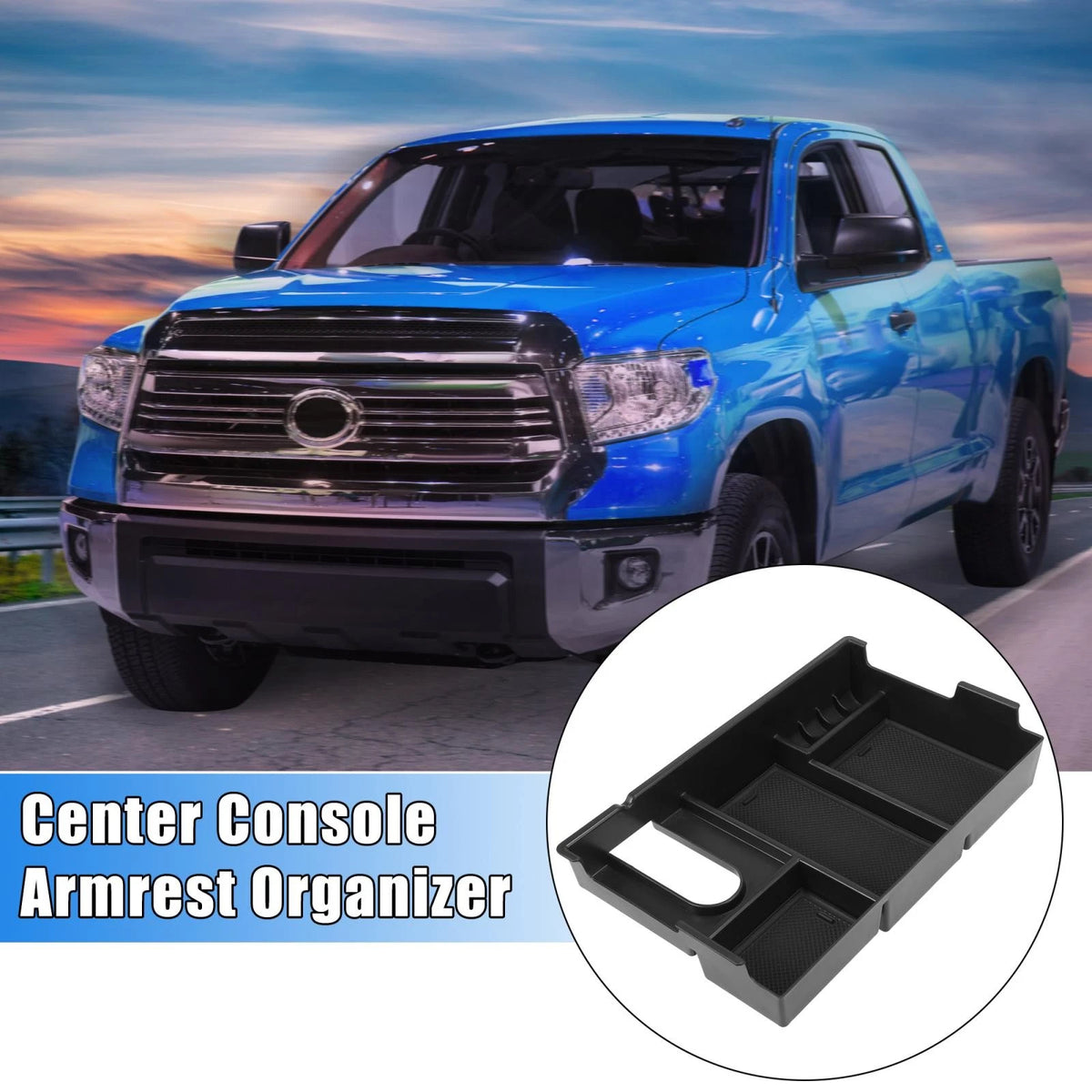 Car Center Console Organizer Armrest Storage Box Tray for Toyota Tundra (2007-2019)