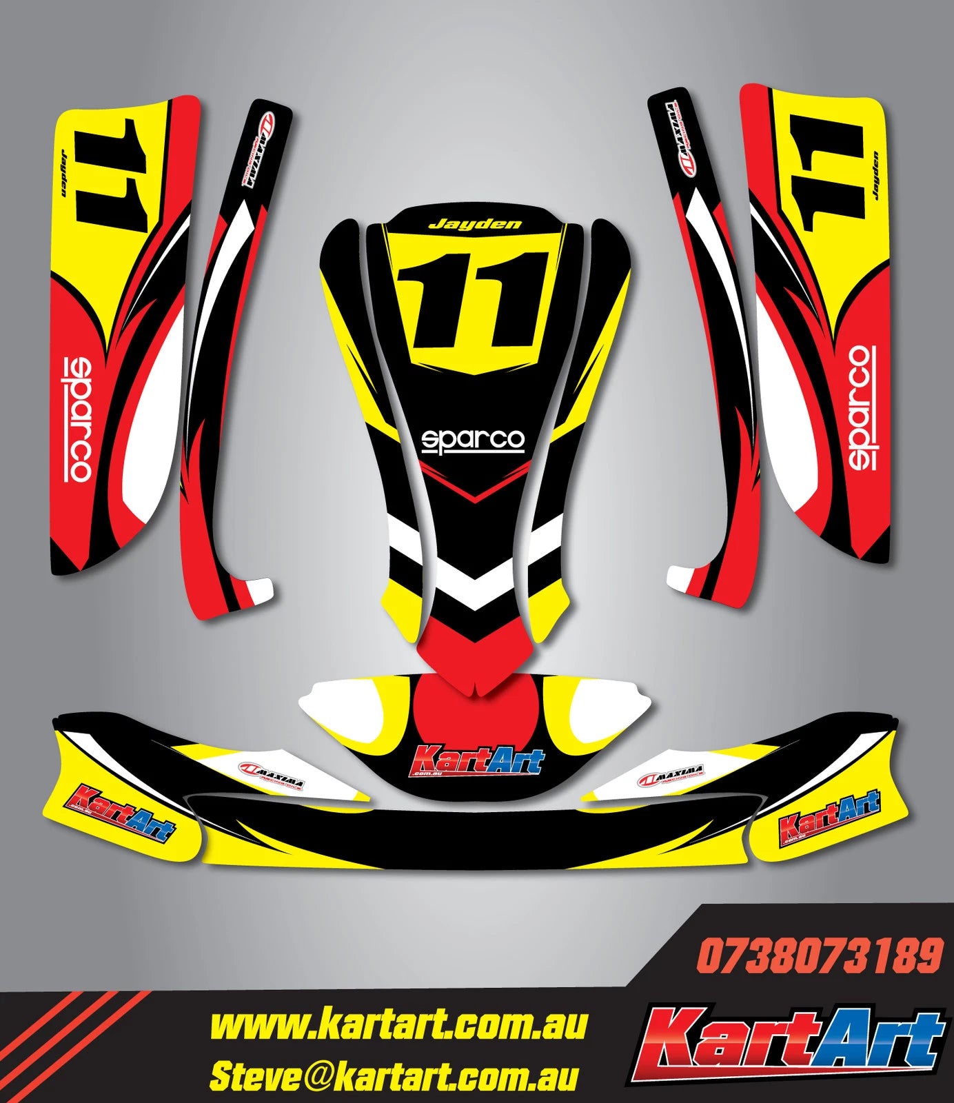 NERO STYLE Graphics Decals Stickers for Arrow X1 Junior Cadet