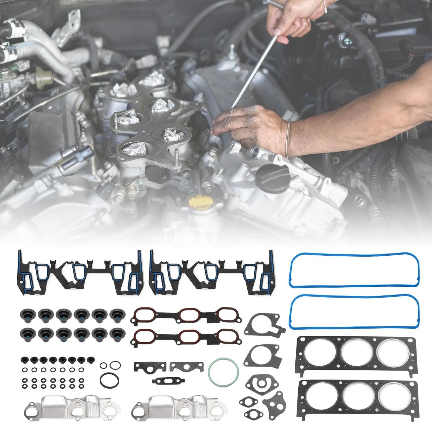 Engine Cylinder Head Gasket Set 3.1L for Pontiac Buick Chevy