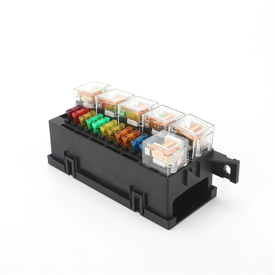 11 x Blade Fuse & 6 x 80A Relay Holder for Universal 12V Car Relay Box