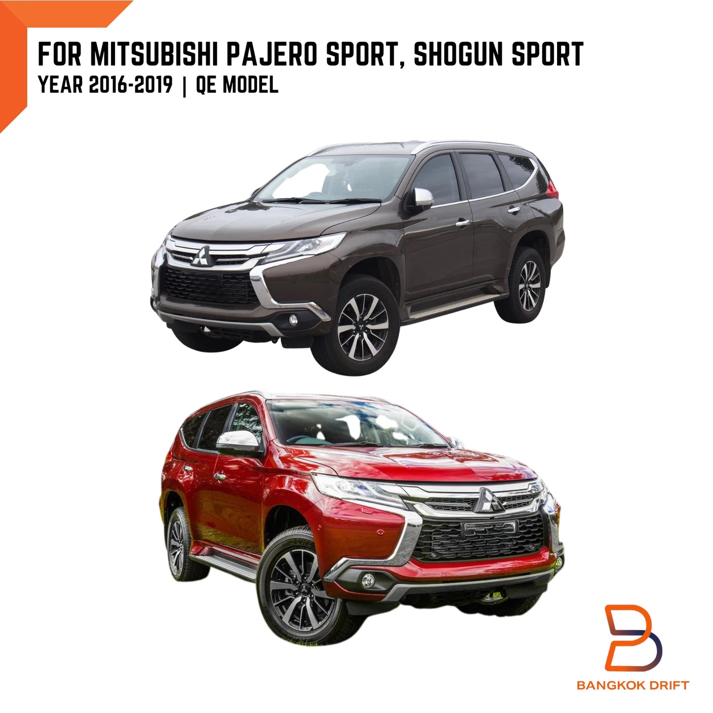 Bolted Nuts Matte Black Fender Flare Arch for Mitsubishi Pajero Sport (16-19)