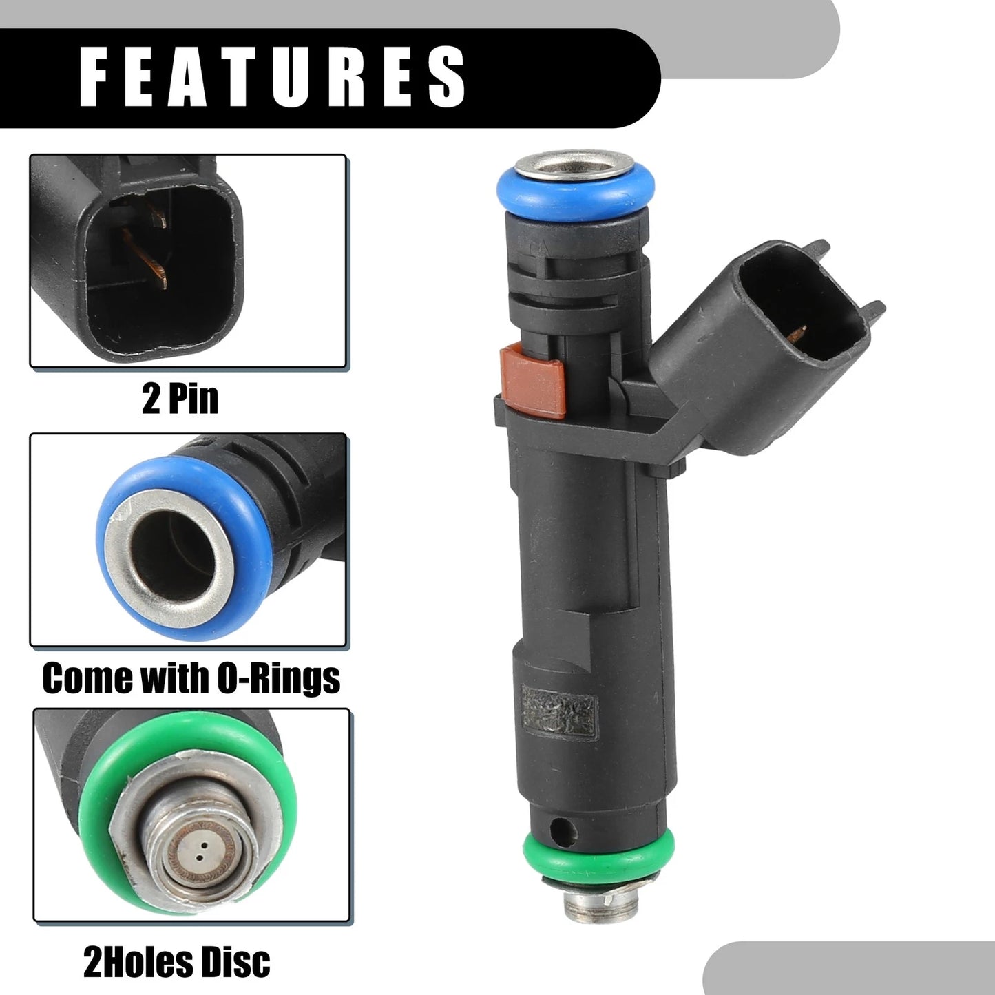 Fuel Injectors for Ford F-250 Super Duty 2005-2007 - Metal Black (2005-2007)