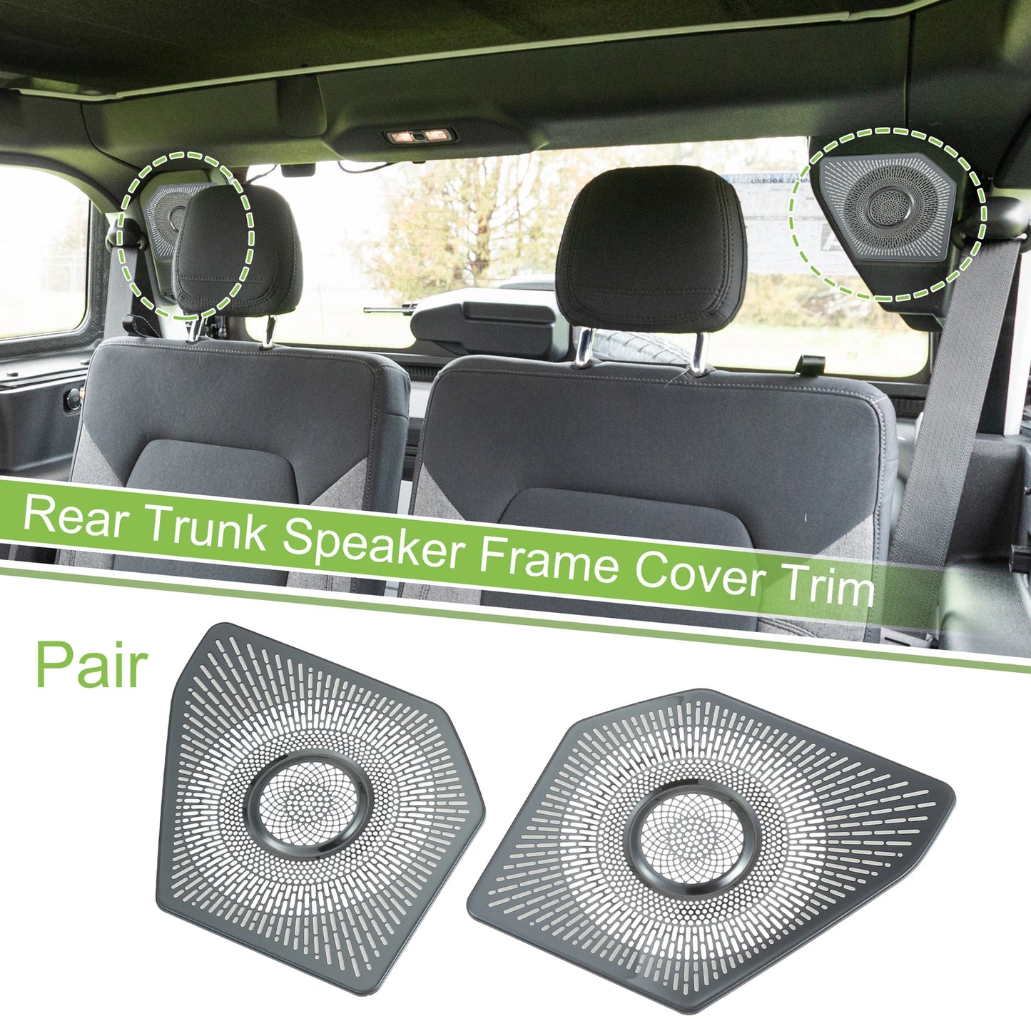 Rear Trunk Speaker Frame Cover Trim for Ford Bronco (2021)