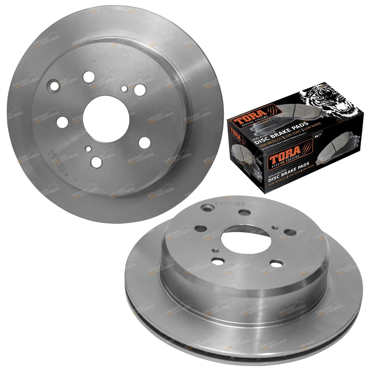 Rear Disc Brake Rotors + Pads Kit for Toyota Tarago (1990–2000)