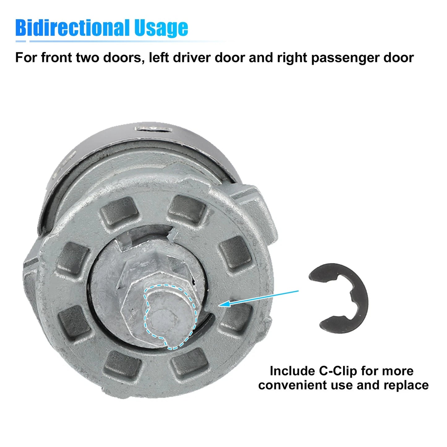 Front Door Lock Cylinder Tumbler w/ Key for Ford Lincoln LH RH (2007-2014)