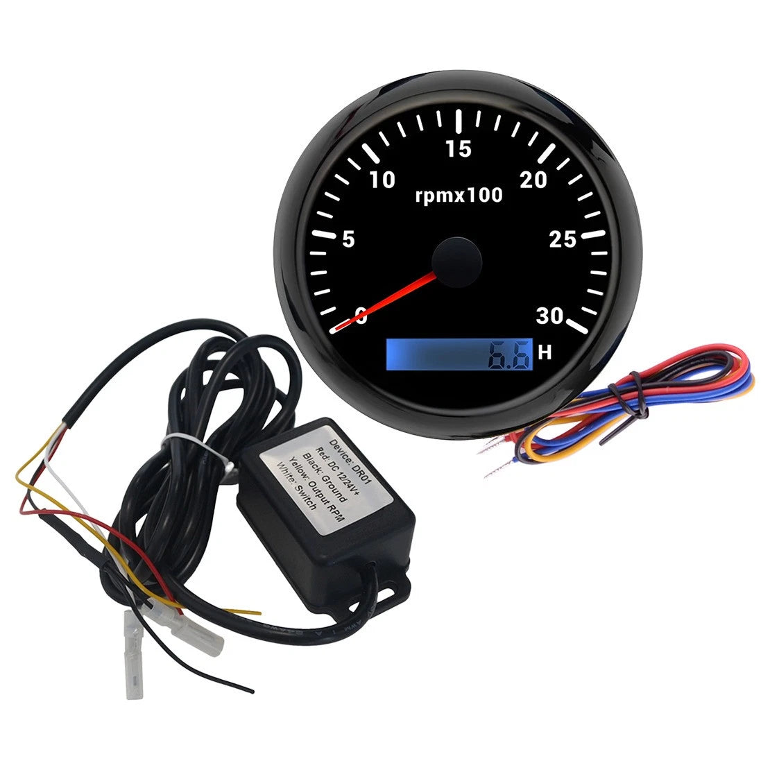 85mm Diesel Engine Tachometer 3000RPM Gauge with Tacho Adapter for Car