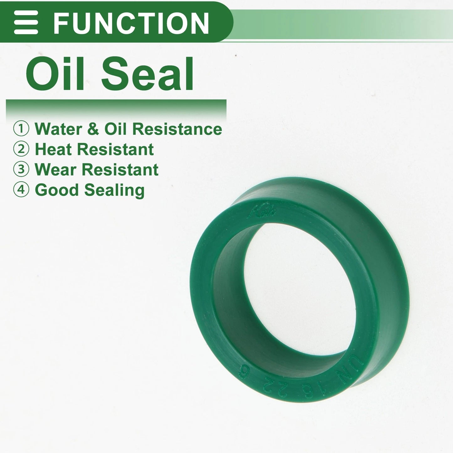 Oil Seal 5 Pcs 16x22x6mm Rotary Shaft Seal TPU High Pressure Green for Vehicle