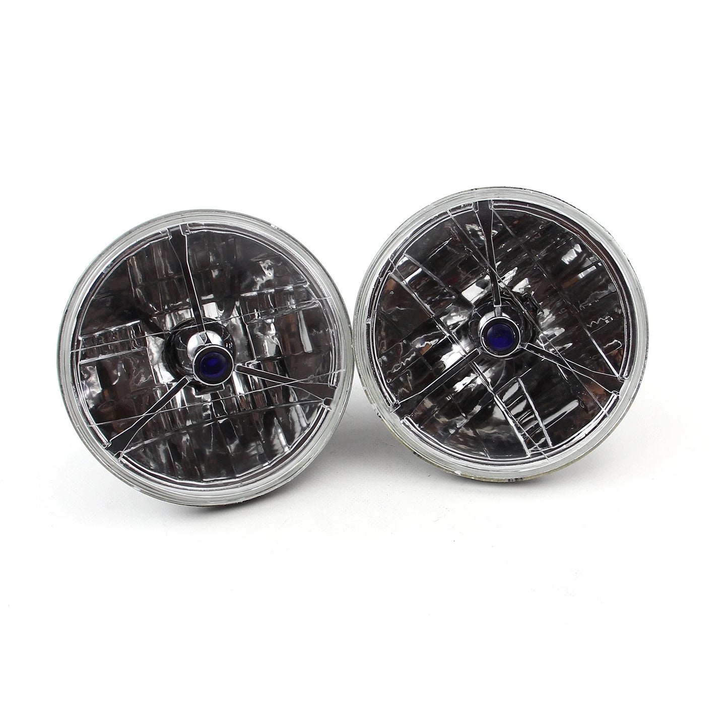 7" Multi Reflex Headlight H4 55/60W Tri Bar Blue Dot for Car