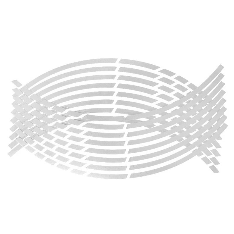 18'' Reflective Rim Tape for Motorbike Wheel - Silver (Fits Most Models)