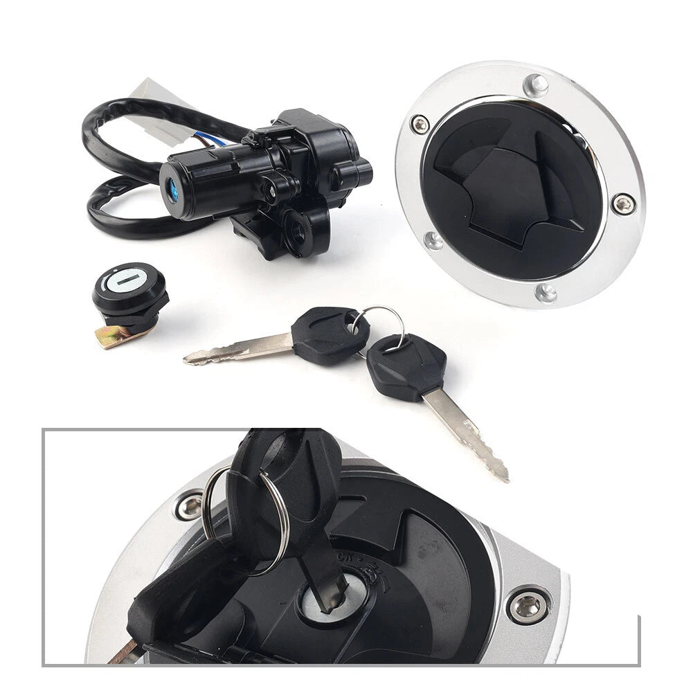 Fuel Gas Cap Ignition Switch Seat Lock Set for Kawasaki Vulcan S 650 (14-22)