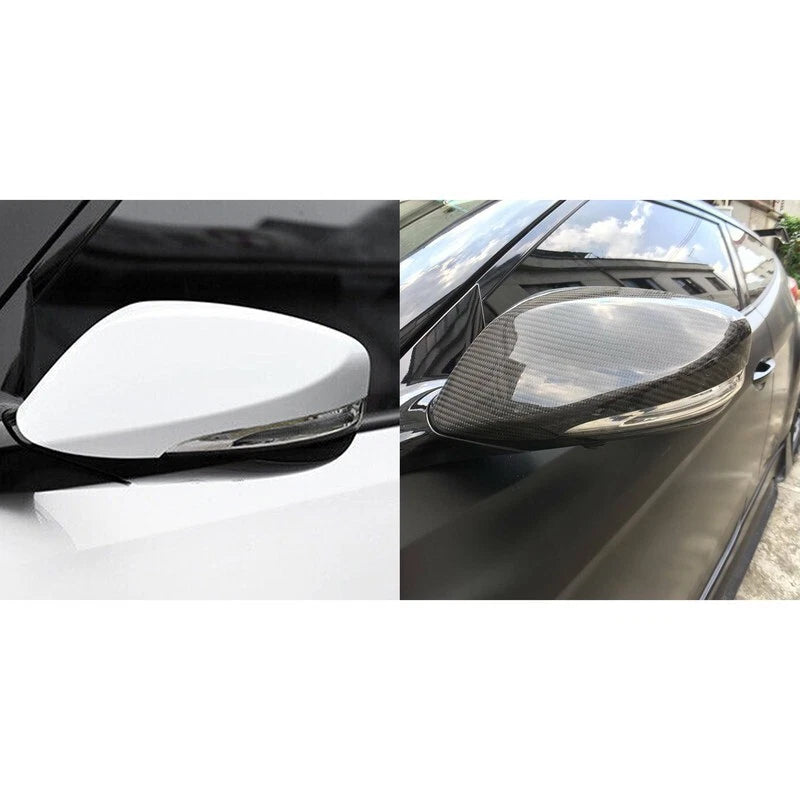 Real Carbon Fiber Add-on Side Mirror Shell Cover for Hyundai Veloster 2011-2017