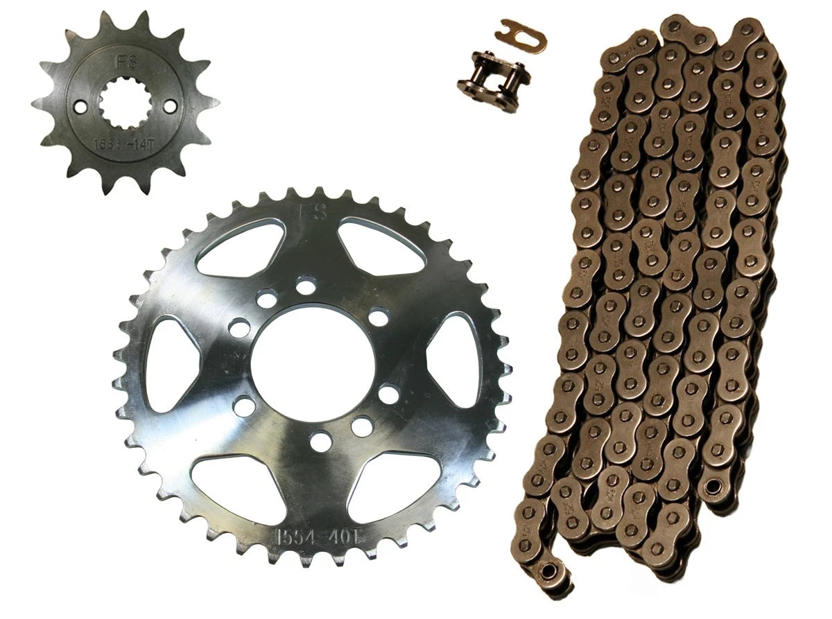 Natural 520x98 O-Ring Chain 14/41 Sprockets for Kawasaki KFX400 (2003–2006)