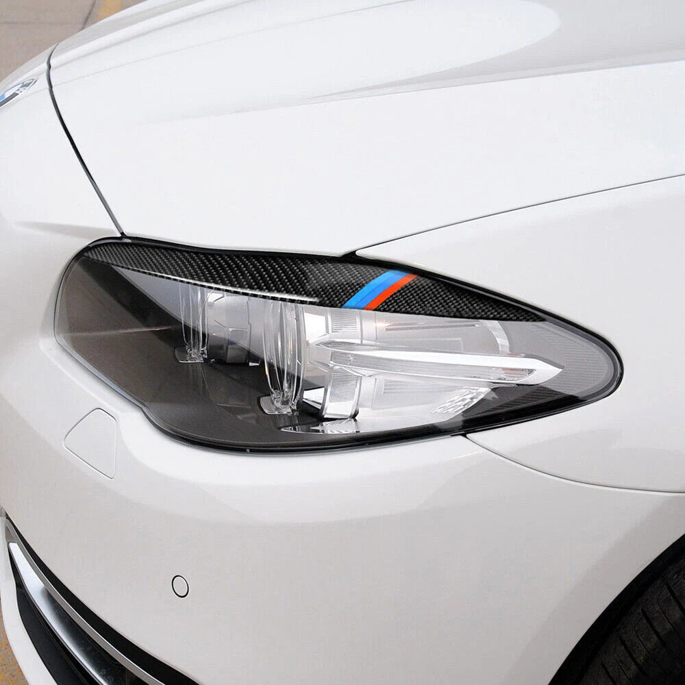 Carbon Fiber Headlight Eyelid Covers for BMW 5 Series F10 (2010-2013)