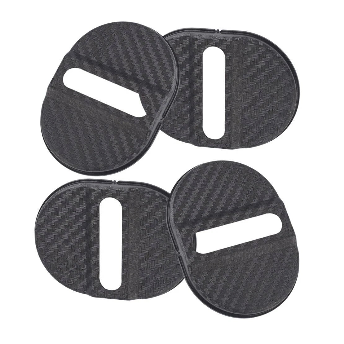 Carbon Fiber Style Universal Car Exterior Door Lock Keyhole Cover Trim