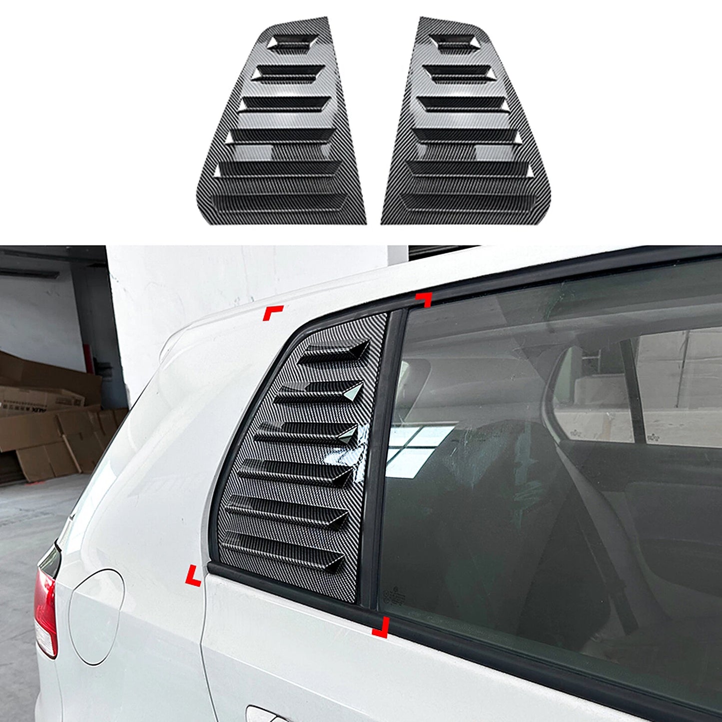 Rear Side Window Louver Cover for VW Golf 6 MK6 (2008-2012)