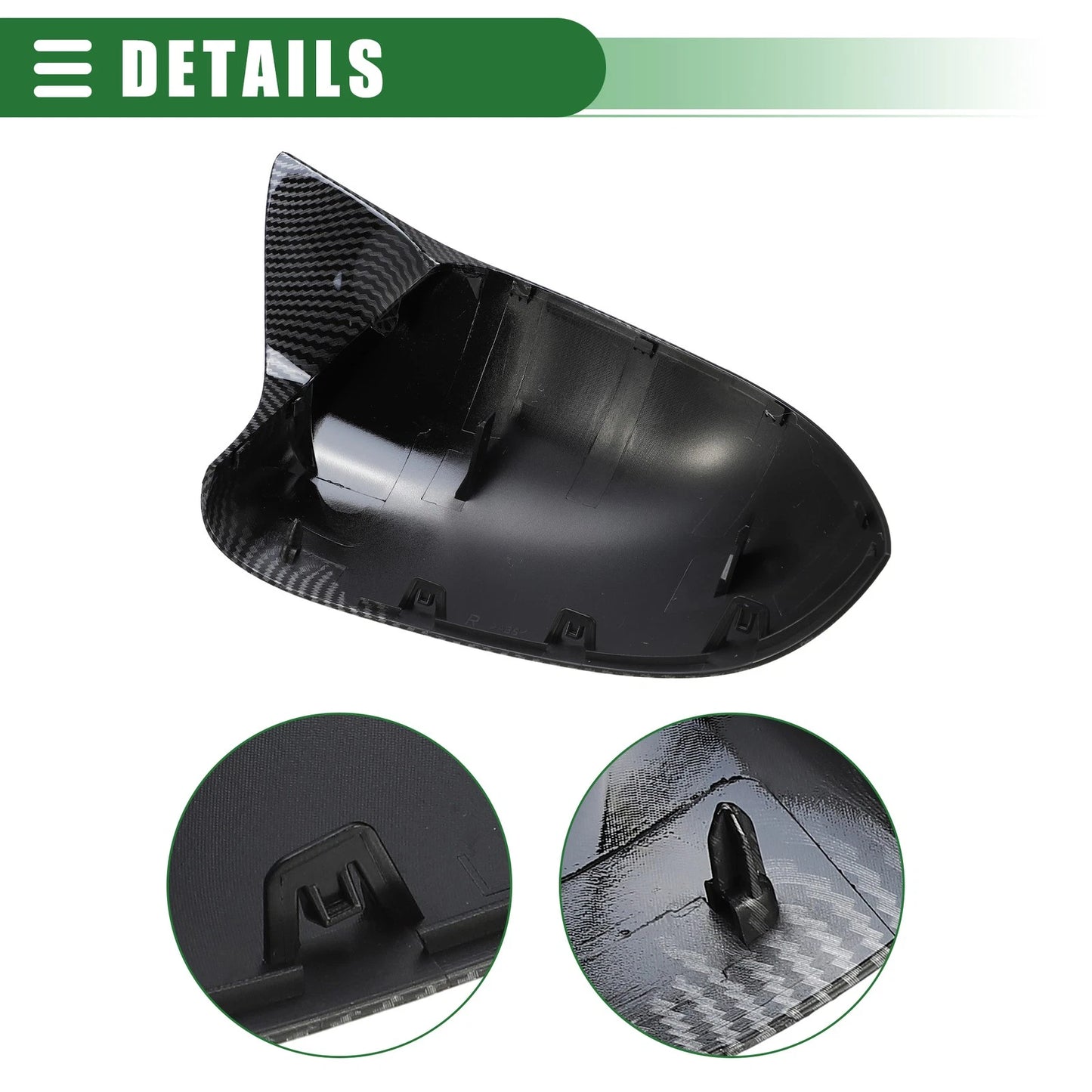 Left Right Rearview Mirror Covers for BMW F15 X5 F16 X6 (2014-2017)