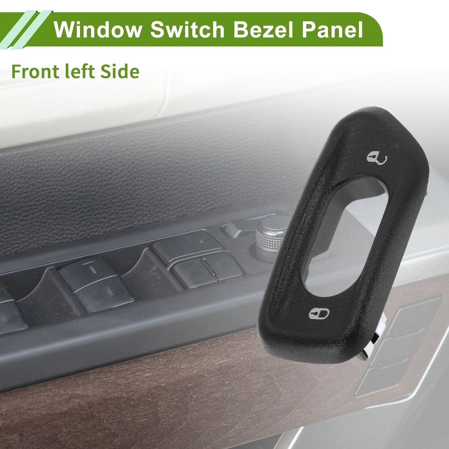 Front Left Window Switch Bezel Cover for Jeep Wrangler (2007-2018)