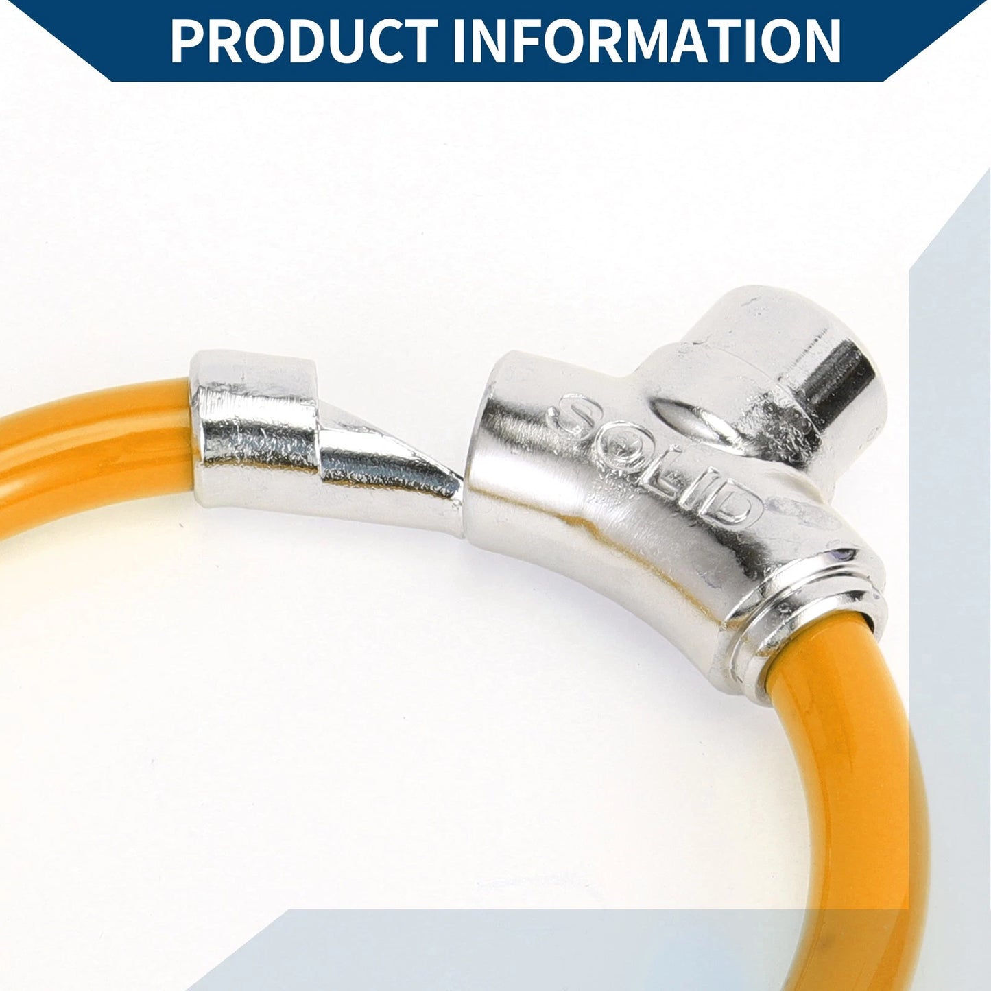 Portable Anti-Theft Bicycle Lock Mini Ring Cable 46cm for Bike - Orange