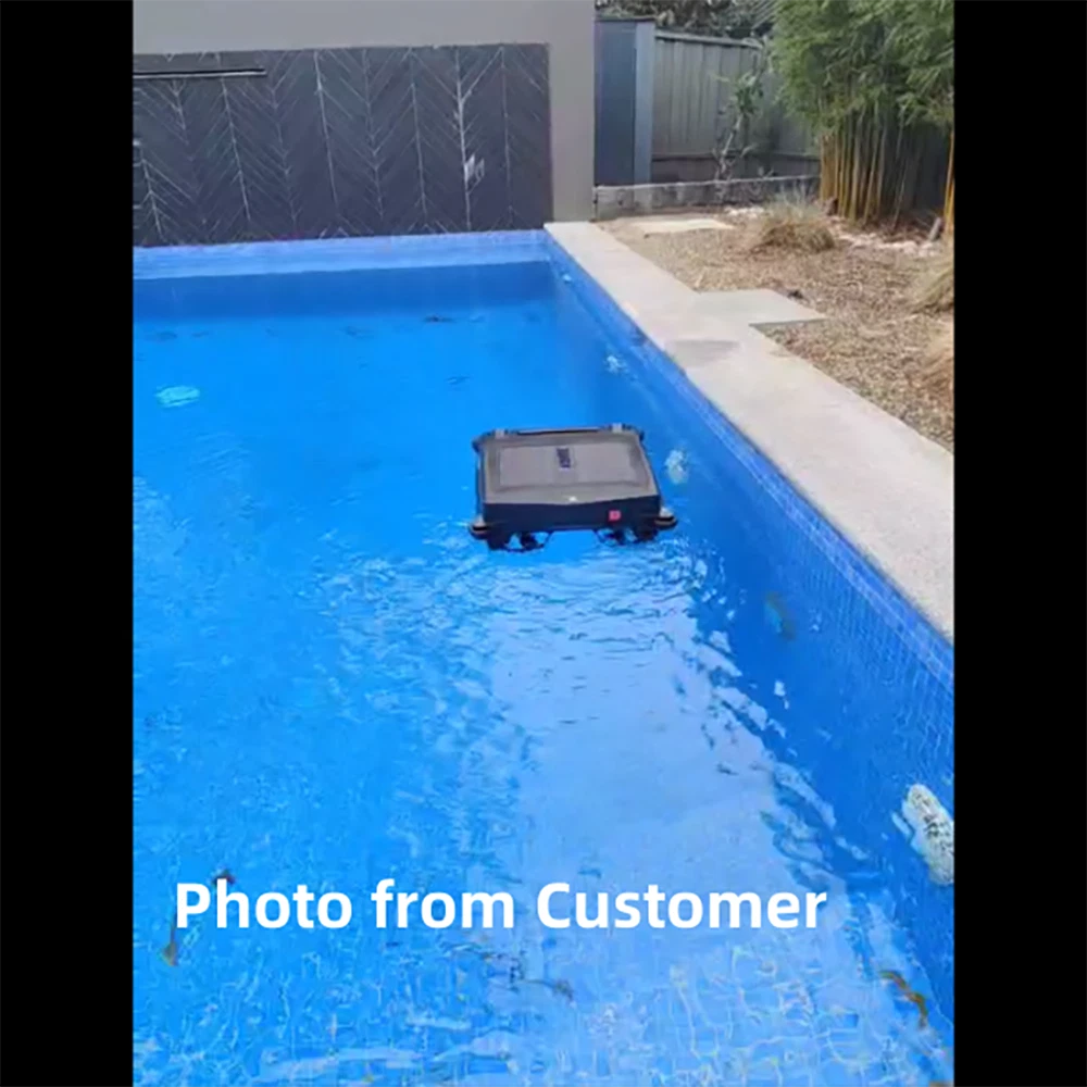 Solar Powered Robotic Pool Skimmer Cleaner for Pool Surface Cleaning