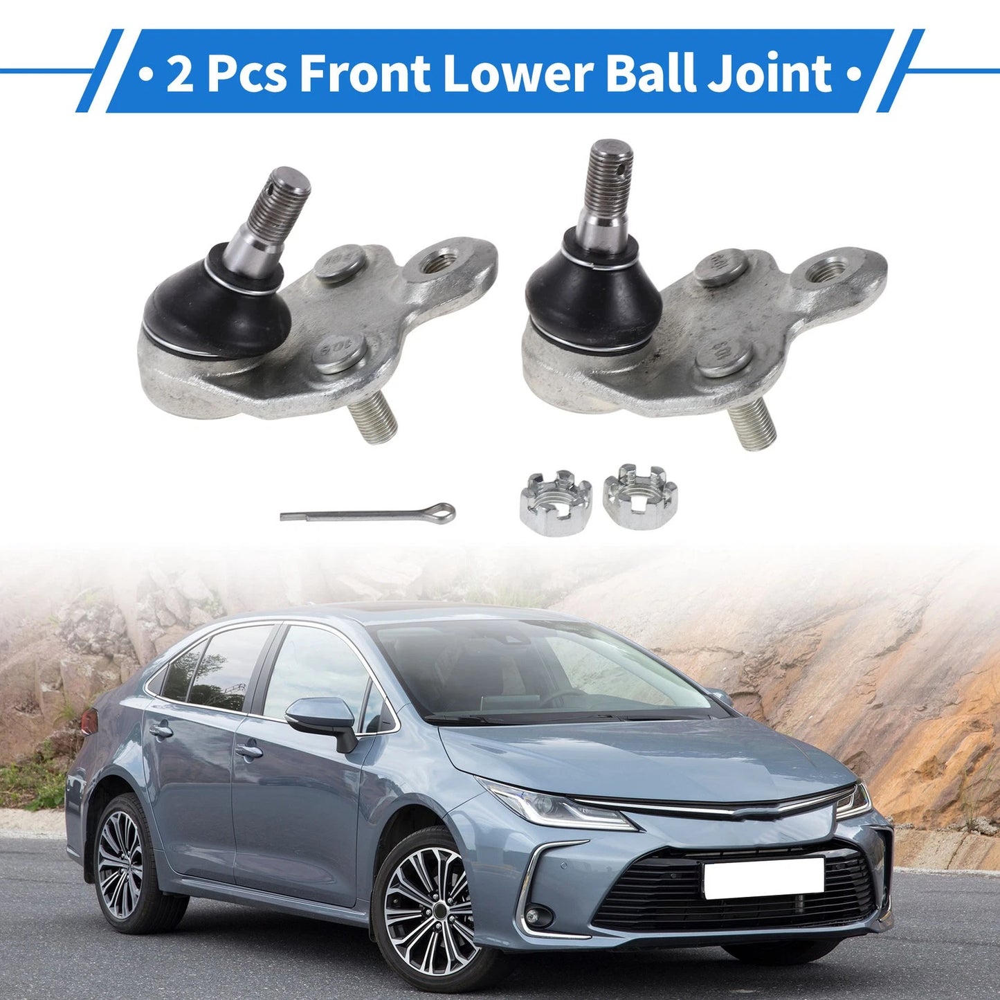 2 x Front Lower Ball Joints for Toyota Corolla (2009–2019)