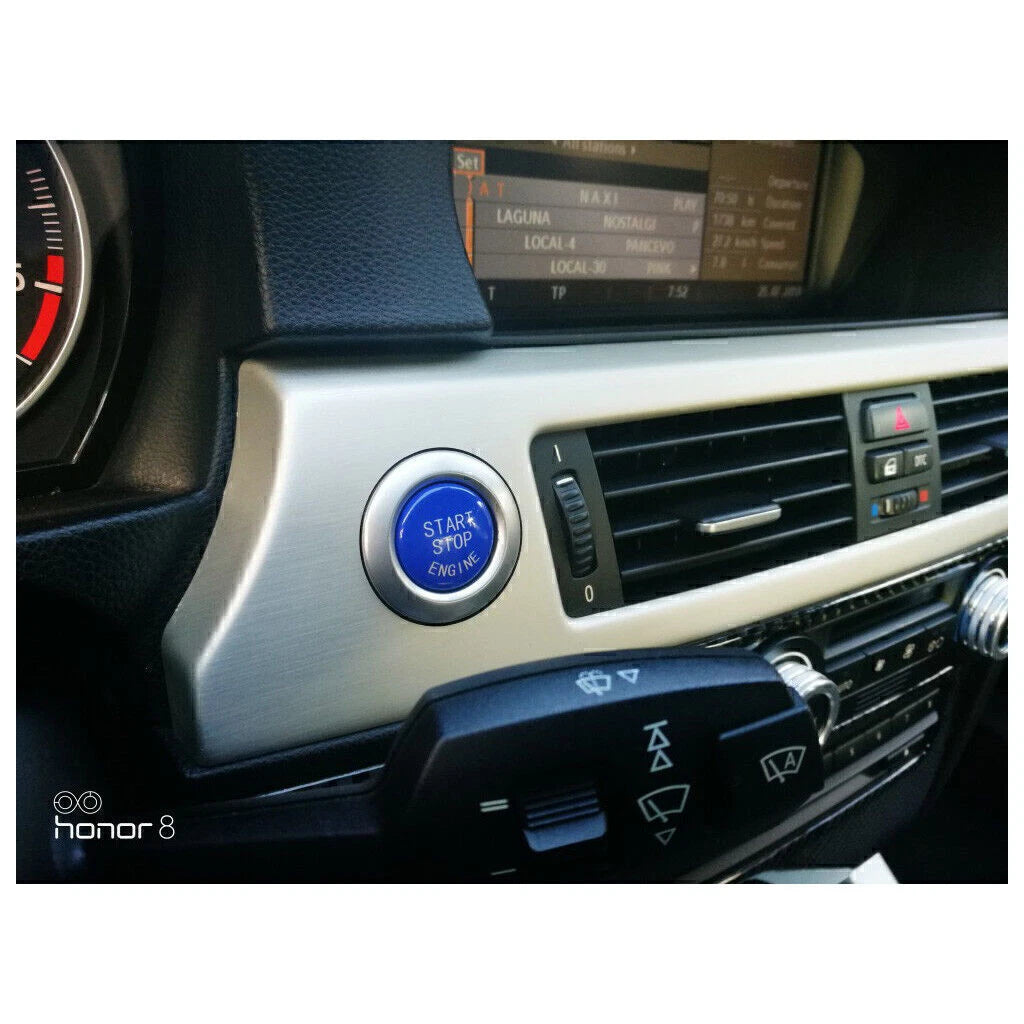Gloss Blue Start Stop Engine Button Cover for BMW E81 E87 E90 E91 E92 (2006-2013)