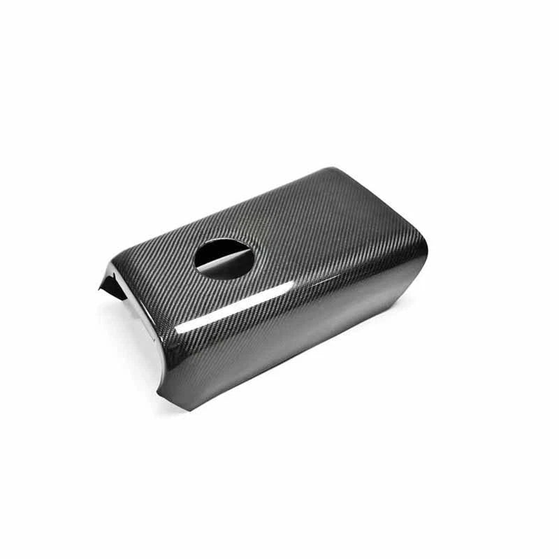 Real Carbon Fiber Rear Armrest Box Cup Cover Trim for Nissan GTR R35 2008-2016