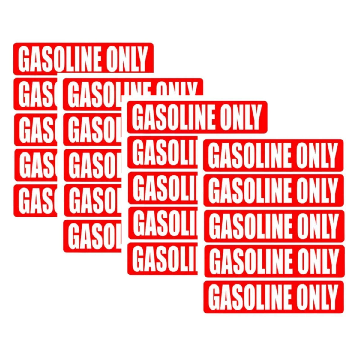 Gasoline Only Fuel Caution Warning Decal for All Boats and Jet Skis 20x