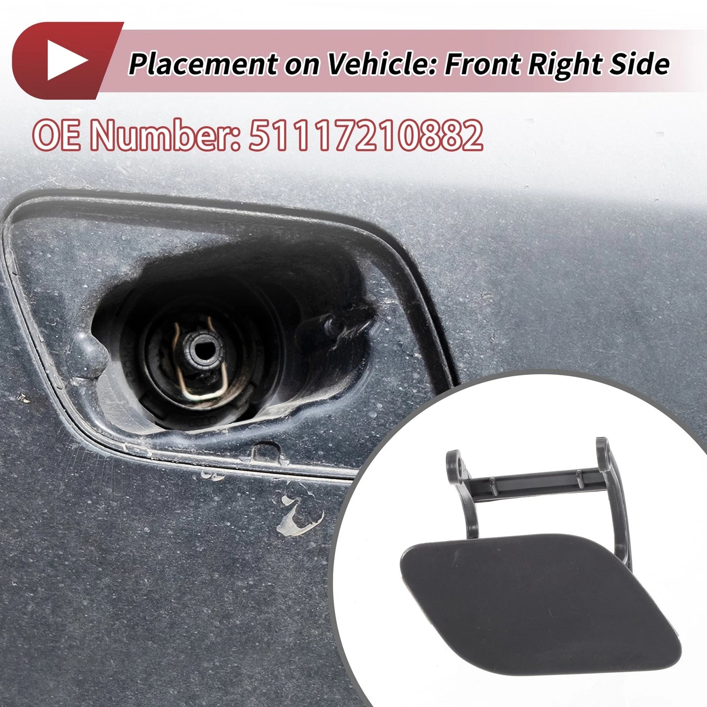 Washer Nozzle Cover for BMW 740i (2011-2015) Unpainted
