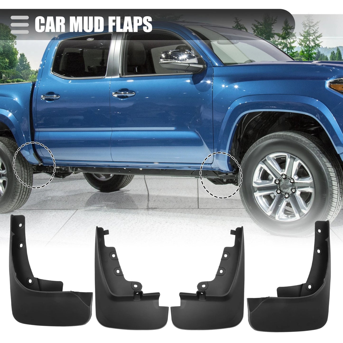Car Mud Flaps Splash Guards Set for Ford Edge SE (2019-2022)