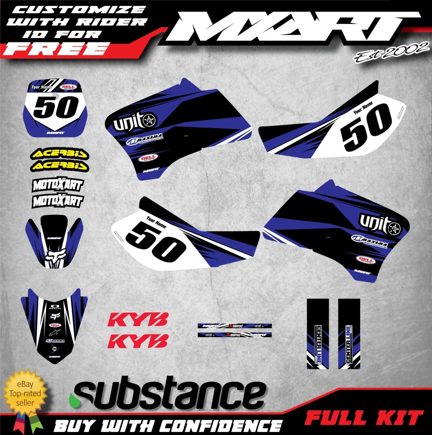 Custom Graphic Kit DIGGER STYLE for Yamaha TTR 90 (2000-2006)
