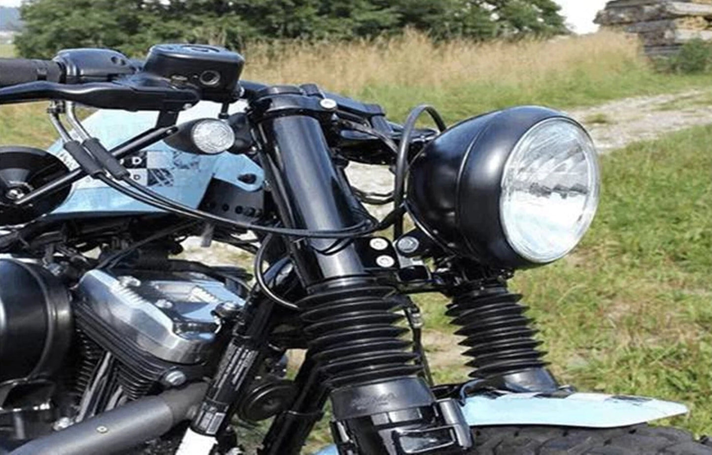 Upper Fork Stem Nut Cap Cover for Harley XL1200X (2016-2022) Black